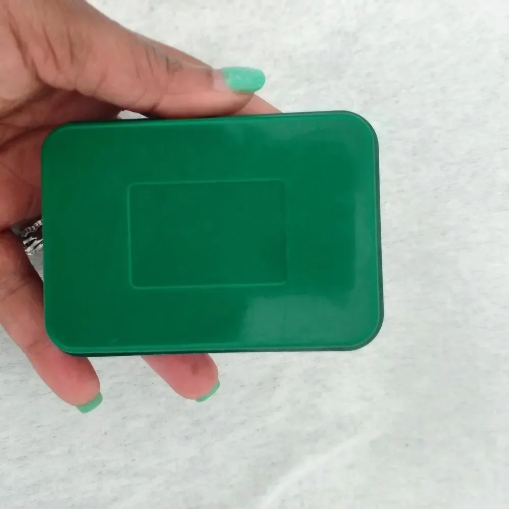 Avon Mens Black Suede Cologne Bar Soap Rectangle Green Case NEW Vintage